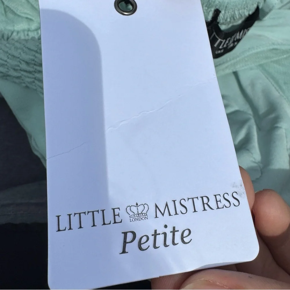 NWT Little Mistress petite spaghetti strap blue floral tulle layered dress / 2P - Picture 12 of 13